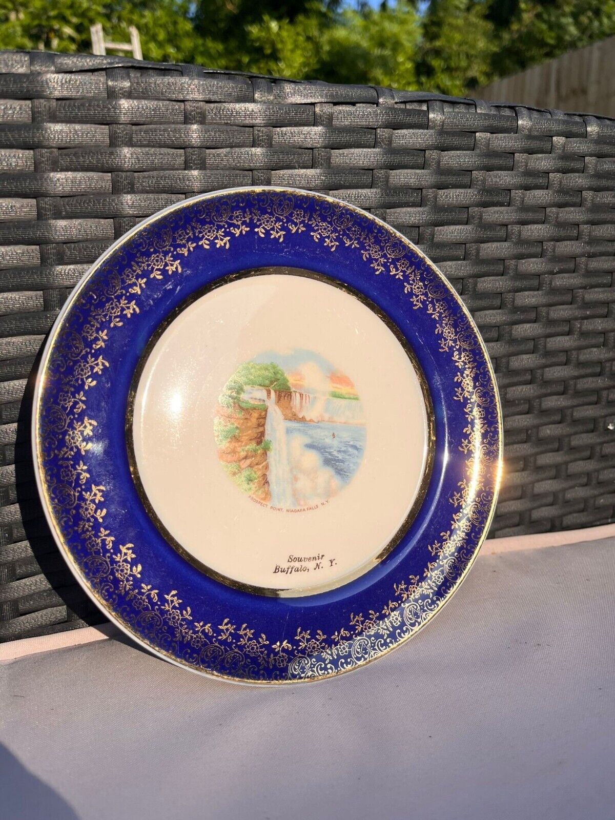 Collectible Prospect Point Souvenir Plate, Excellent Condition, Warranted 22 k G