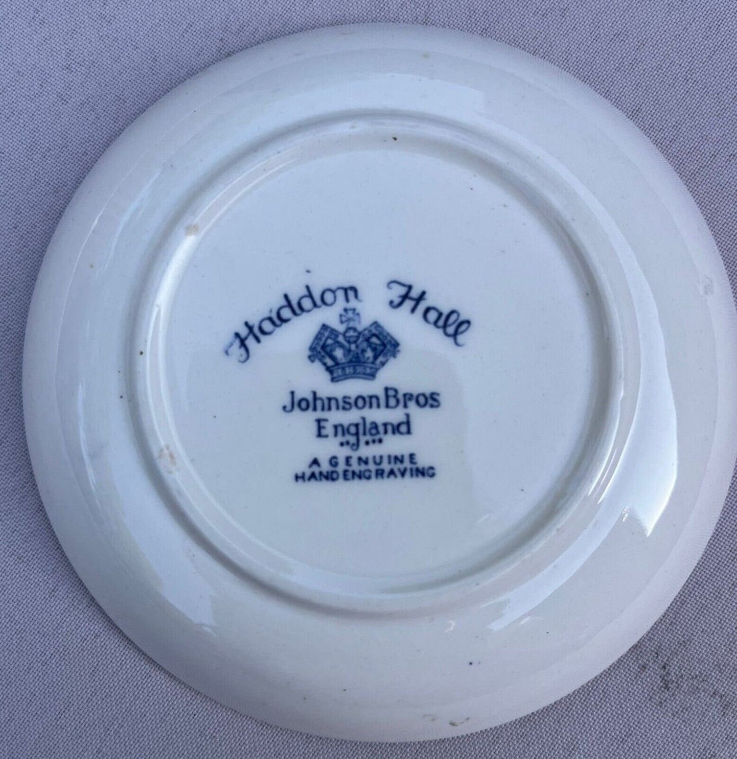 Vintage Johnson Bros Haddon Hall BonBon Dish, Genuine Hand Engraving 1930s